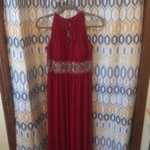 Red maxi dress